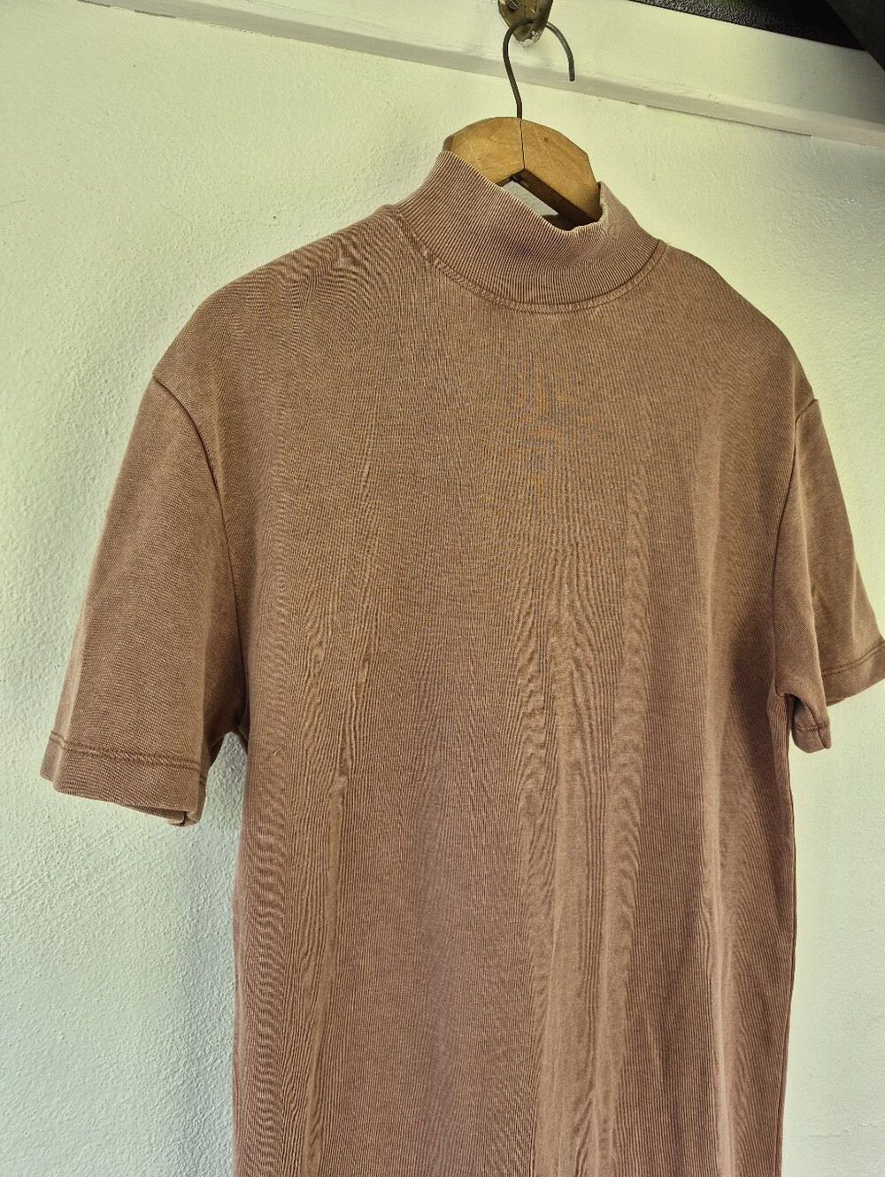 Zara Cotton Blend Maxi T Shirt Dress With Mock Neck Small New - Picture 3 of 7